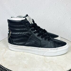 Vans Sk8 High Divine Platform Sneakers Womens 6.5 Black Leather Streetwear Skate